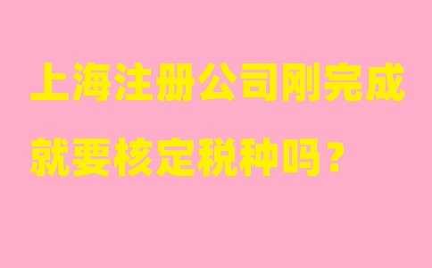 上海注册公司刚完成就要核定税种吗？